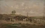 Friedlaender Friedrich Von Malheim, Paesaggio con soldati a riposo