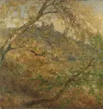 Francesco Vitalini, Paesaggio lagunare con alberi