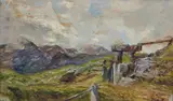 Stefano Bersani, Paesaggio montano con contadine