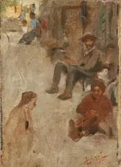 Cesare Ciani, Scena di strada cittadina