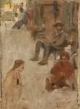 Cesare Ciani, Scena di strada cittadina