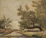 Gino Romiti, Paesaggio in riva al mare