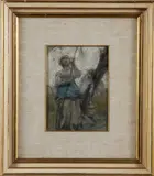 Francesco Paolo Michetti, Attribuito a. Madre e figlia nel bosco