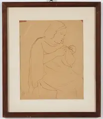 Donna che cuce by Giulio Vito Musitelli, sold Jun 2015