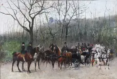 Carlo Pittara, Cavalieri e carrozze a Saint-Cloud