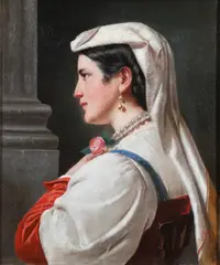 Eugenio Prati, Ritratto femminile di profilo