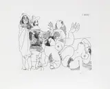 Jeune seigneur fantoche avec un reitre, et deux femmes nue by Pablo Picasso, print (other), sold Mar 2016