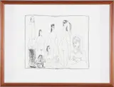 Peintre longiline avec des femmes, dont une petit pisseuse by Pablo Picasso, print (other), sold Mar 2016
