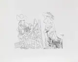 Peintre et modele qui se cache le visage by Pablo Picasso, print (other), sold Mar 2016