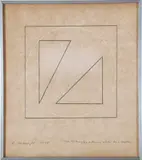 Robert Mangold, Two triangles within a white line circle