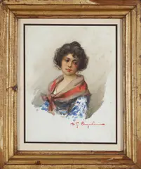 D.p. Angiolini, Ritratto di giovane donna