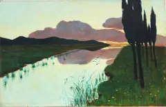 Ferruccio Pagni, Canale con cipressi