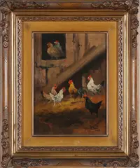 Alexander Edvin, Galline nell'aia