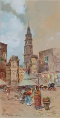 Carlo Brancaccio, Piazza di Napoli