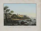Veduta dell'isola Lechi sul Lago di Garda by Ottavio Orlandini Zuccagni, print (other), sold May 2017