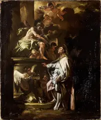 Francesco Solimena, Sant'Andrea in conversazione con Sant'Agostino e gloria angelica