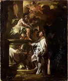 Francesco Solimena, Sant'Andrea in conversazione con Sant'Agostino e gloria angelica