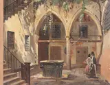 Ippolito Caffi, Interno di cortile