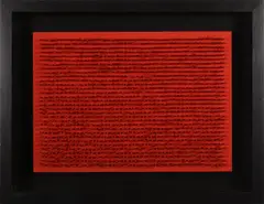 Bernard Aubertin, Tableau Clous, 1968, Nägel in Holz, farbig gefasst