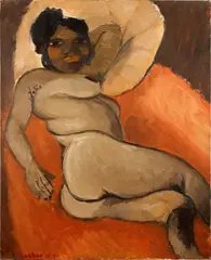 Saverio Barbaro, Nudo ocra - fondo rosso