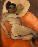 Saverio Barbaro, Nudo ocra - fondo rosso