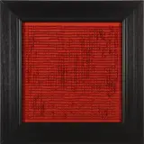 Tableau Clous by Bernard Aubertin, 1970, nails, acrylic paint, wood; framed, sold Feb 2018