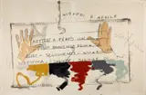 Senza titolo by Mario Schifano, 1967, mixed media on paper, sold Jul 2022