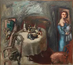 Gérard Garouste, Nature morte à la femme en bleu