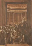 Giuseppe Sabatelli, Attribuito a. Il nodo gordiano sciolto da Alessandro
