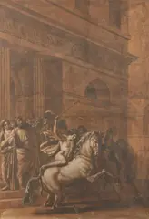 Giuseppe Sabatelli, Attribuito a. Alessandro doma il cavallo bucefalo