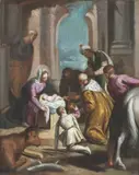Cerchia di. Adorazione dei magi by Jacopo Negretti Detto Palma Il Giovane, sold May 2022