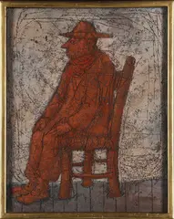 Domenico Gnoli, Piccolo uomo con sciarpa rossa