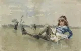 Angiolo Achini, Bambina con i pattini