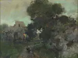 Giuseppe Casciaro, Paesaggio con personaggi