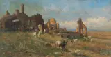 Pietro Barucci, Paesaggio con rovine e armenti