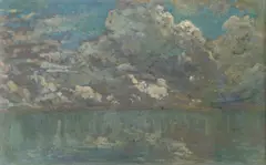 Guglielmo Ciardi, Attribuito a. Cielo e mare
