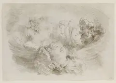 Studio di teste by Jean-Honoré Fragonard, sold Dec 2021