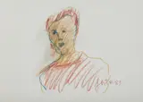 Senza titolo by Tano Festa, 1983, pastelli on paper, sold Dec 2021