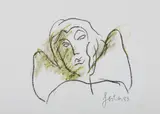Senza titolo by Tano Festa, 1983, pastelli on paper, sold Dec 2021