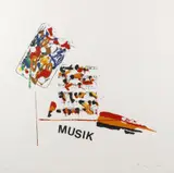 Musik by Mario Schifano, 1934, silk-screen print, sold Oct 2021