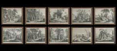 Giuseppe Zocchi, Gruppo di dieci incisioni raffiguranti i mesi dell'anno, print (other)