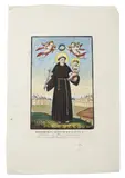 Incisore Del Xix Secolo, Effigie di Sant'Antonio da Padova dell'Ordine de Minori Conventuali che si venera nella Chiesa di S. Croce di Firenze, print (other)