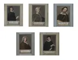 Incisore Del Xix Secolo, Gruppo di cinque ritratti raffiguranti pittori, print (other)