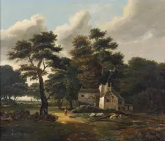 Édouard Hostein, Paesaggio con soldati