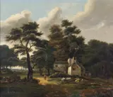 Édouard Hostein, Paesaggio con soldati