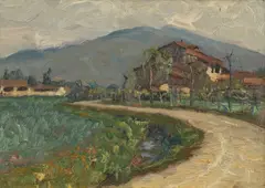 Angelo Mucchetti, Paesaggio con casale