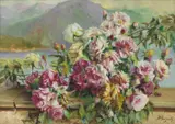Licinio Barzanti, Paesaggio lagunare con fiori