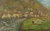 Martino Dolci, Paesaggio montano con contadina e pecore