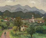 Ottorino Garosio, Paesaggio con personaggio