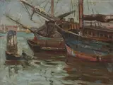 Marco Novati, Marina con barche e personaggi